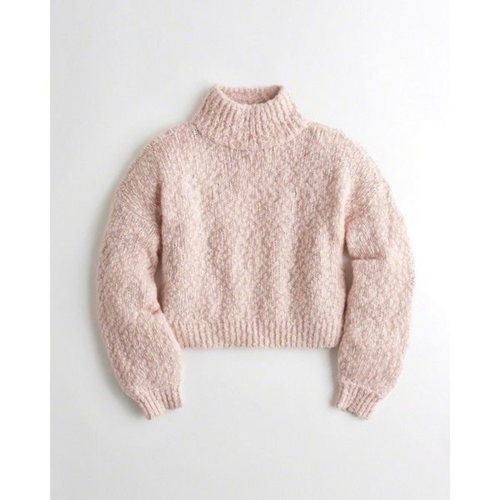 Pink Shine Chunky Turtleneck Sweater Hollister
